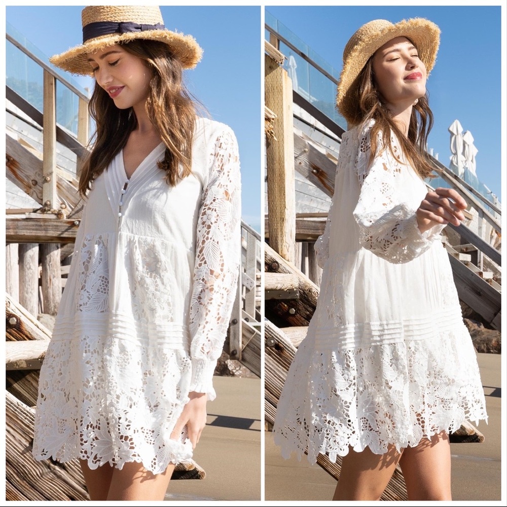 POL Romance Lovely White Lace Dress - Picture 4 of 11